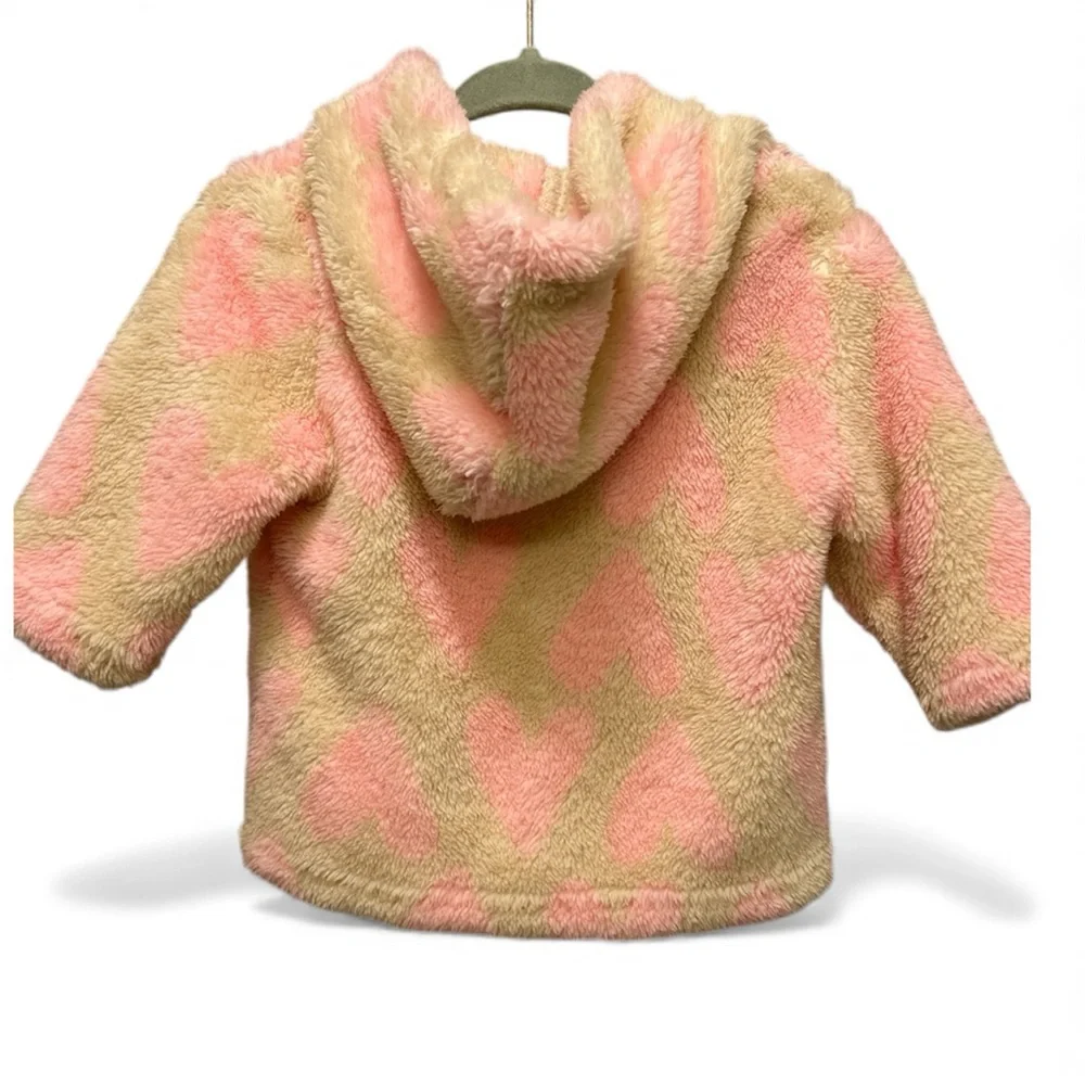Hanna Andersson Hearts Baby Marshmallow Fleece Jacket size 3-6 months - Picture 6 of 7